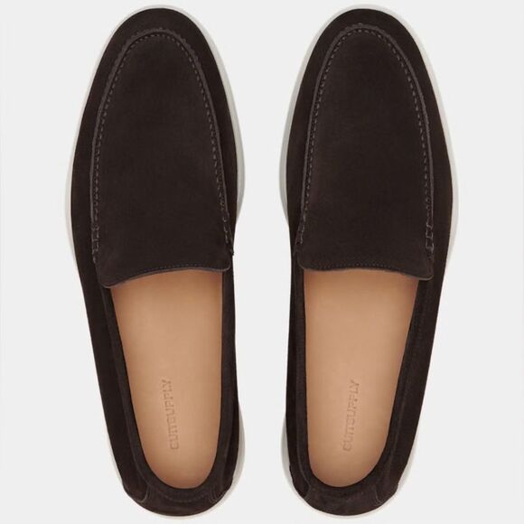 SuitSupply Dark Brown Italian Calf Suede Slip-On Loafers Shoes Sz 12 / 45 - Picture 3 of 10